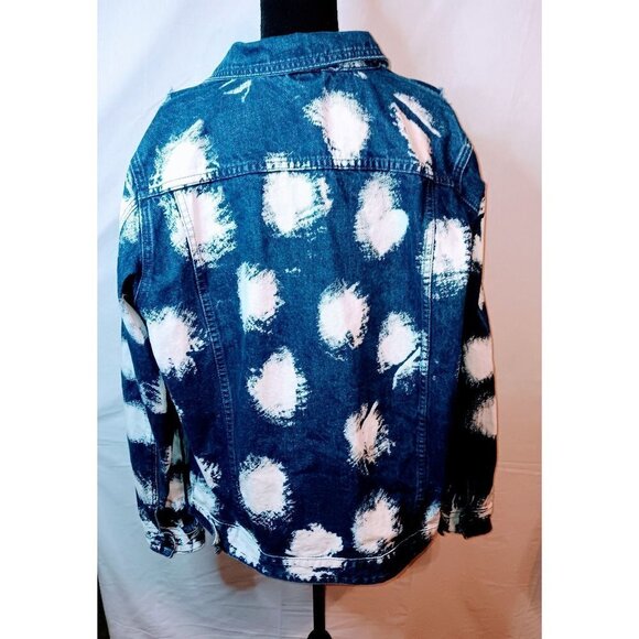 Distressed Slim Denim Jacket For Men's - Picture 2 of 10